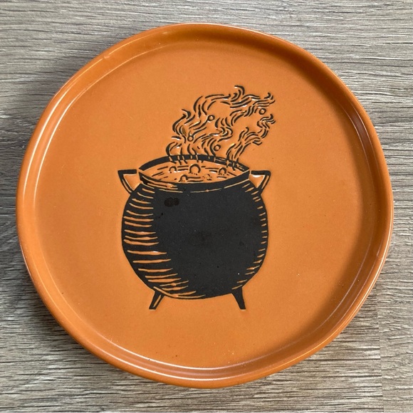Threshold Other - Threshold stoneware cauldron appetizer plate in orange and black